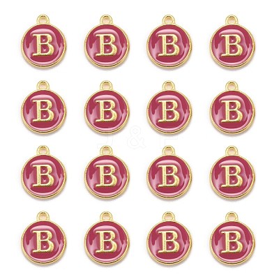 Golden Plated Alloy Enamel Charms ENAM-S118-08B-1