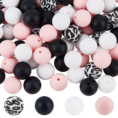 100Pcs Silicone Beads SIL-BC0001-01-1
