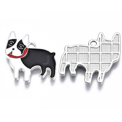 Rack Plating Alloy Enamel Pendants PALLOY-T075-161-1