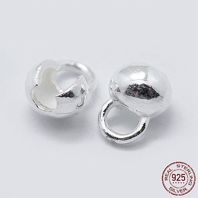 925 Sterling Silver Bead Tips Knot Covers STER-K171-48S-03-1