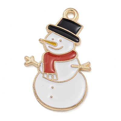 Christmas Theme Alloy Enamel Pendants ENAM-Z019-01K-1