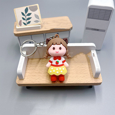 Girl PVC Bag Keychain PW-WG0BCC7-03-1