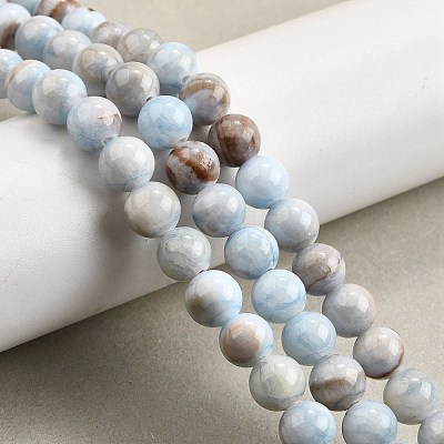 Natural Striped Stone Beads Strands G-D315-A01-01-6mm-1