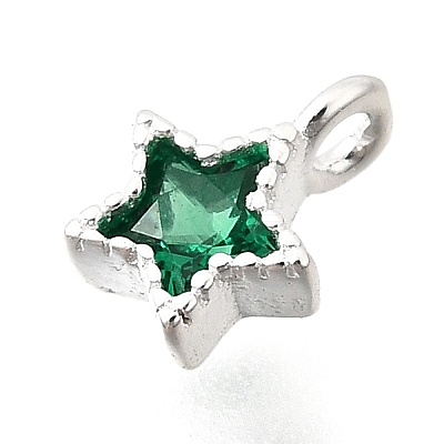 925 Sterling Silver Cubic Zirconia Charms STER-Q005-01B-B-1