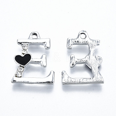 UV Plated Alloy Enamel Pendants X-PALLOY-S181-002-RS-1