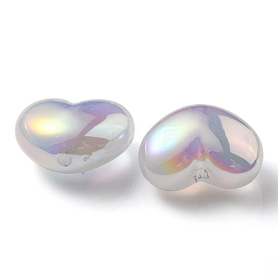UV Plating Rainbow Iridescent Imitation Jelly Acrylic Beads OACR-C007-08D-1