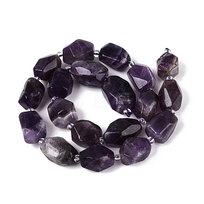 Natural Amethyst Beads Strands G-N362-07A-07-1