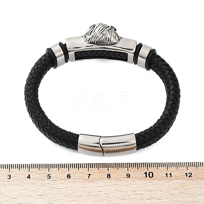 Braided Microfiber Leather Cord Bracelets BJEW-D304-19AS-01-1