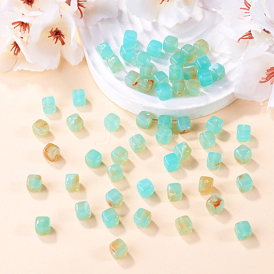 60Pcs Transparent Acrylic Beads OACR-TA0004-88F-1