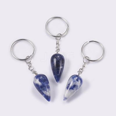 Natural Sodalite Keychain KEYC-P041-B012-1