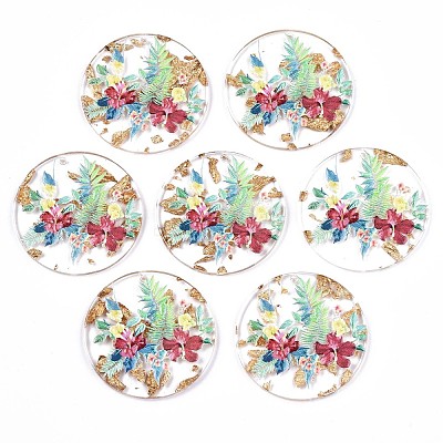 Transparent Epoxy Resin Pendants KY-S163-138-1