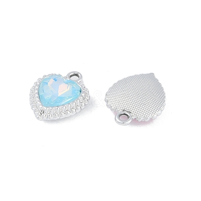 UV Plating Alloy with Mixed Color Glass Rhinestone Pendants FIND-M018-36P-1