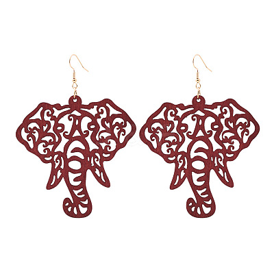 Hollow Wood Dangle Earrings FS-WG18EE7-06-1