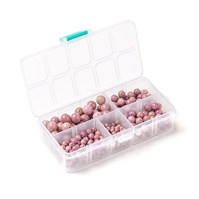 340Pcs 4 Sizes Natural Rhodochrosite Beads G-LS0001-26-1