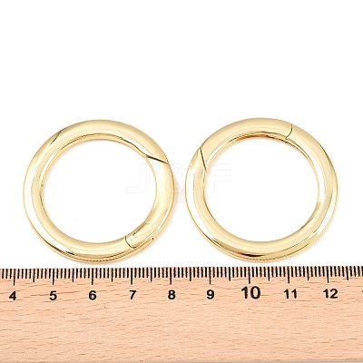 Ring Brass Spring Gate Rings KK-C162-016G-1