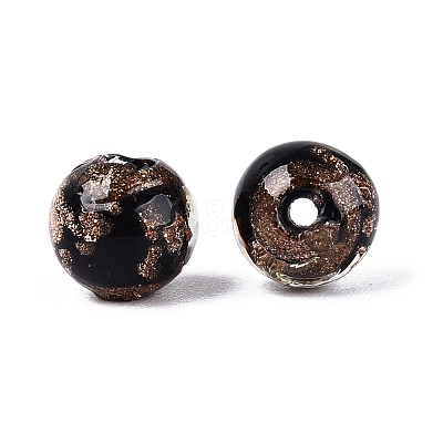 Handmade Gold Sand Lampwork Beads LAMP-N045-01A-02-1