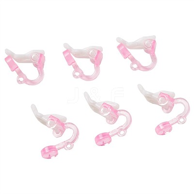 Plastic Clip-on Earring Findings X-FIND-Q001-02-1