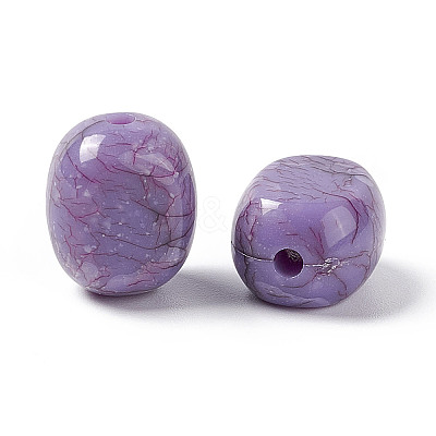 Crackle Opaque Acrylic Beads OACR-C006-19-1