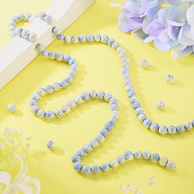 1 Strand Baking Paint Glass Beads Strands DGLA-TADJ0001-01B-1
