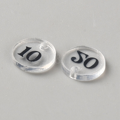 Transparent Acrylic Locking Stitch Marker Sets TOOL-WH0059-054A-1