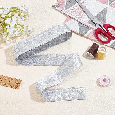 Ethnic Style Embroidery Polycotton Ribbons OCOR-WH0066-21A-1