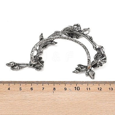316 Surgical Stainless Flower Cuff Earrings LS-EJEW-C160-05A-1