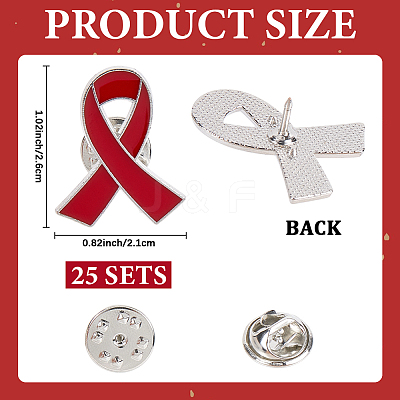 25Pcs Alloy Enamel Brooches JEWB-CP0001-36A-1