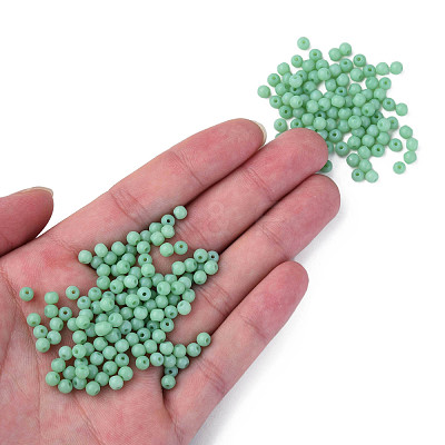6/0 Imitation Jade Glass Seed Beads SEED-N004-006-15-1