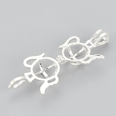 Brass Locket Pendants KK-Q748-015S-1
