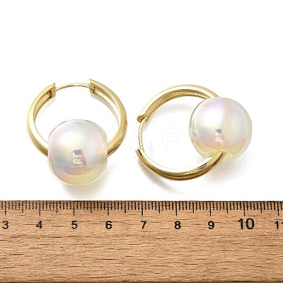 Round Brass Hoop Earrings EJEW-Z086-01G-1