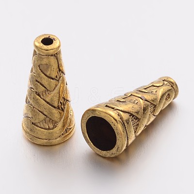 Tibetan Style Alloy Bead Cone X-TIBEB-00821-AG-NR-1