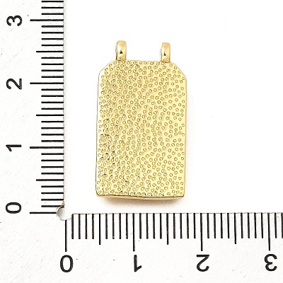 Rectangle Brass Pendants KK-S508-03D-G-1