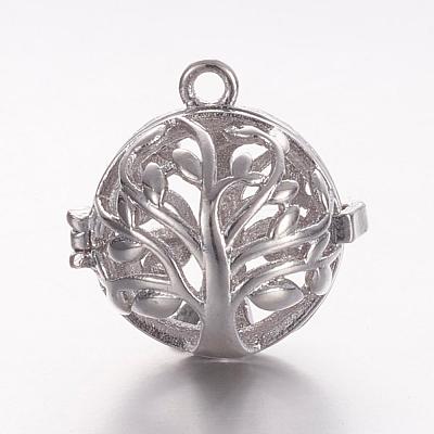 Brass Cage Pendants KK-K173-03P-1