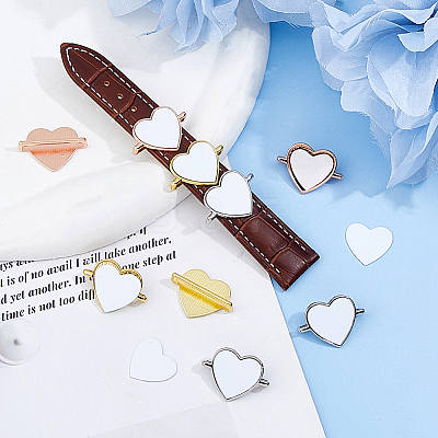 12 Bags 3 Colors Alloy Heat Transfer Watch Band Accessories FIND-DC0007-60B-1