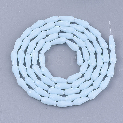 Opaque Solid Color Glass Beads Strands X-GLAA-T009-001I-1