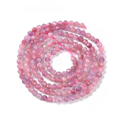 Natural Pink Tourmaline Beads Strands X-G-N342-33-1