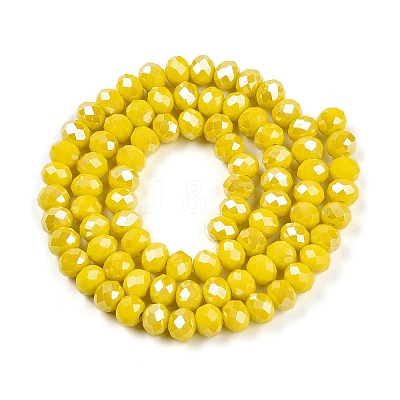 Electroplate Glass Beads Strands EGLA-A044-P6mm-A04-1