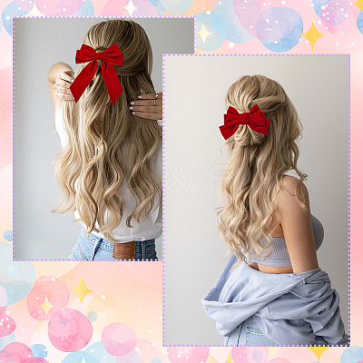 8 Styles Cloth Plush Bowknot Alligator Hair Clips PHAR-SP0001-19-1