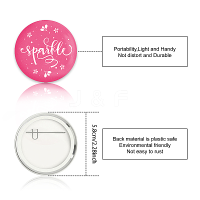 Tinplate Brooch JEWB-WH0013-018-1