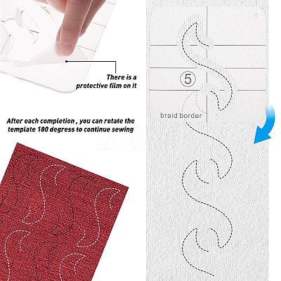 Transparent Acrylic Sewing Template DIY-GF0002-85-1