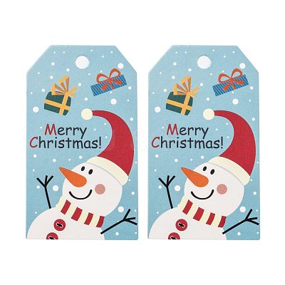 Rectangle Christmas Theme Kraft Paper Cord Display Cards CDIS-K003-02F-1