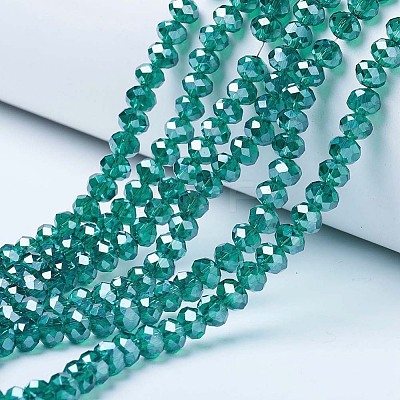 Electroplate Glass Beads Strands EGLA-A034-T4mm-A18-1
