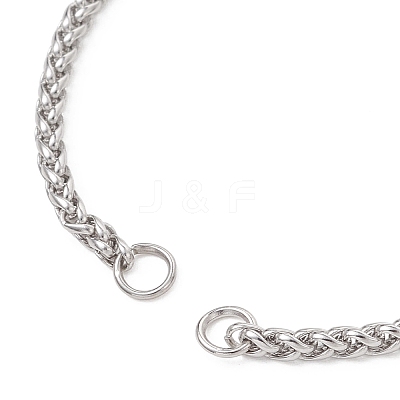 304 Stainless Steel Wheat Chain Bracelet Making AJEW-JB01473-1