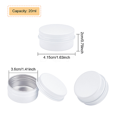 Round Aluminium Tin Cans CON-WH0079-13C-1
