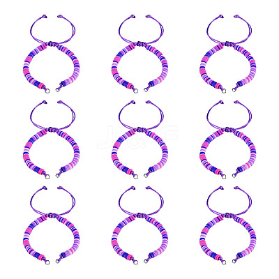 Handmade Polymer Clay Bead Bracelets Making AJEW-TAC00079-1