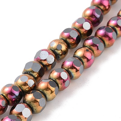 Electroplated Non-magnetic Synthetic Hematite Beads Strands G-G862-02F-1