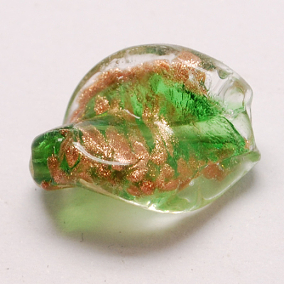 Handmade Gold Sand Lampwork Beads LAMP-S029-20x15mm-04-1