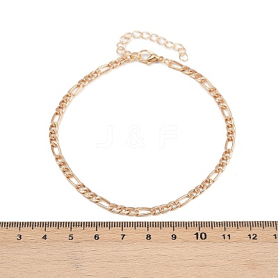 Alloy Colorful Rhinestone Chain 3 Layered Anklets for Women AJEW-A069-01A-G-1