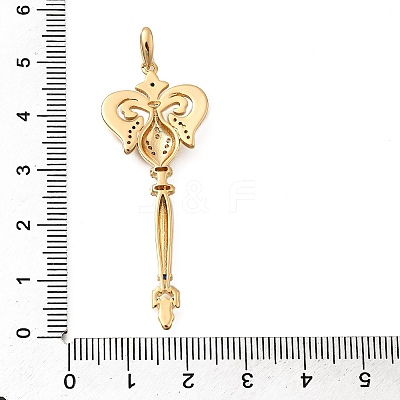 Brass Micro Pave Cubic Zirconia Big Pendants X1-KK-B147-04G-07-1