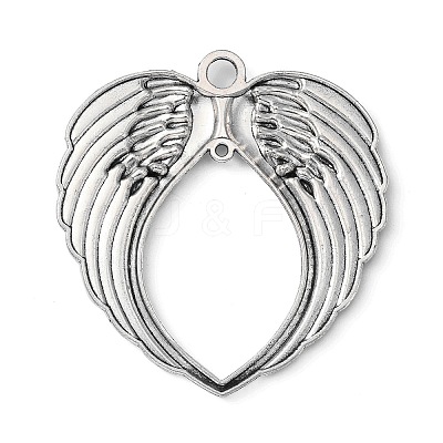 Tibetan Style Alloy Wing Large Pendants TIBEP-S100-AS-NR-1